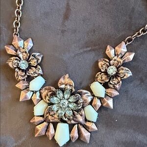 Elegant Floral Necklace and Earring Set